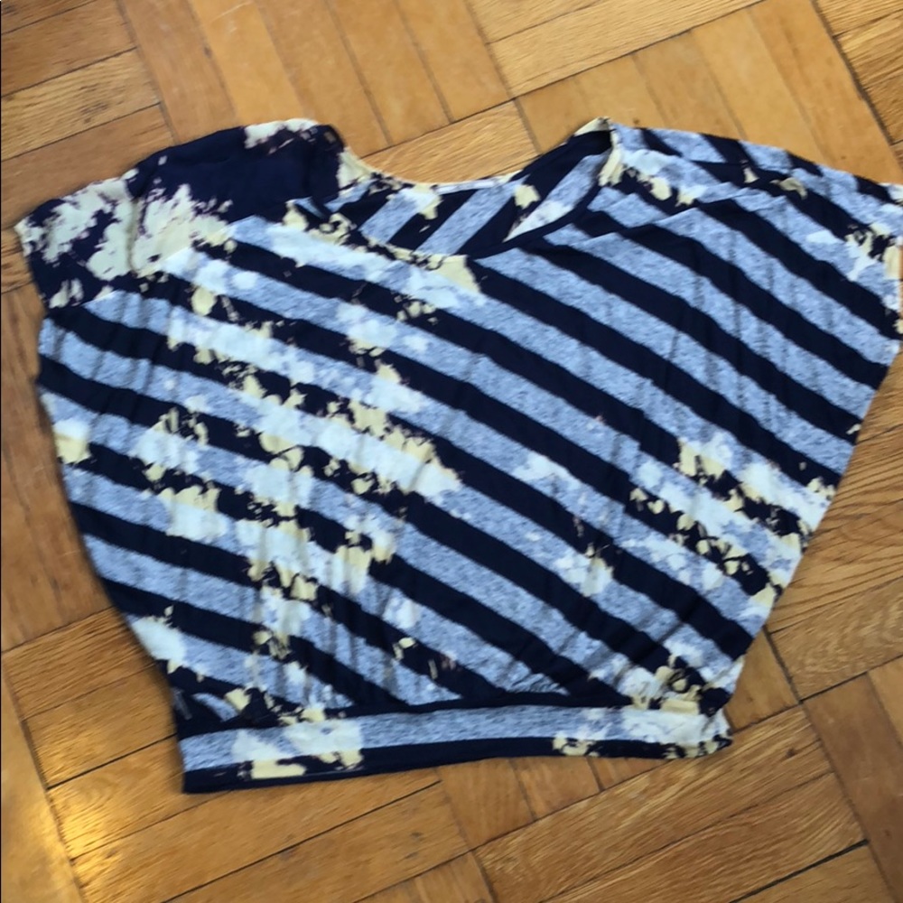 Language M short sleeve striped t- shirt